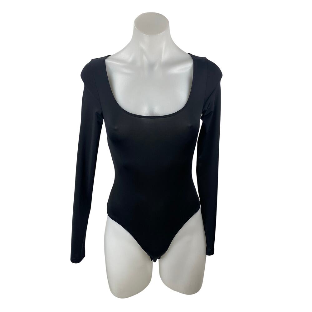 Princess Polly Ellery Women's Scoop Neck Long Sleeve Seamless Bodysuit Top Sz 2